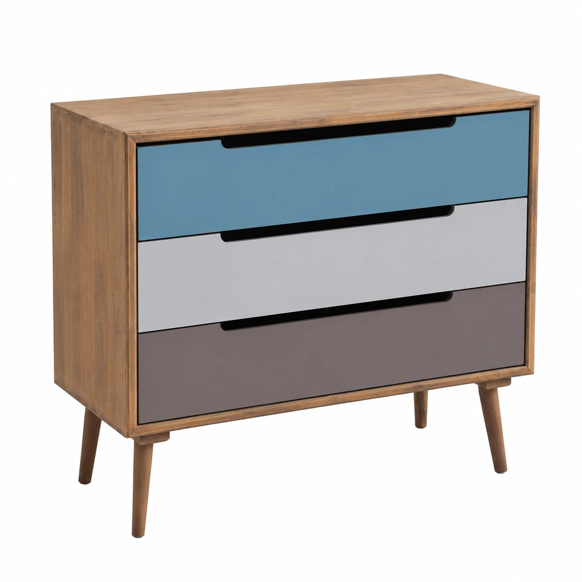 Mobile 3 Cassetti 80 × 35,5 × 66,5 per Interno Camera Cameretta Salotto Ingresso Cucina