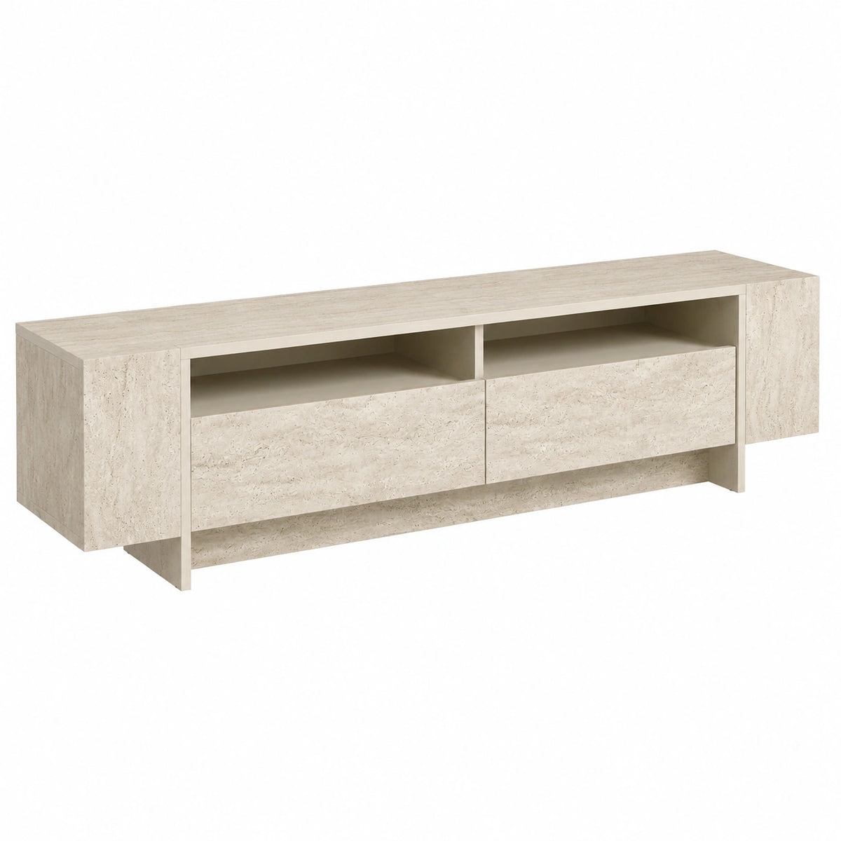 Mobile TV - Mobile basso dal moderno, 192,8 × 45 × 35 cm (travertino)