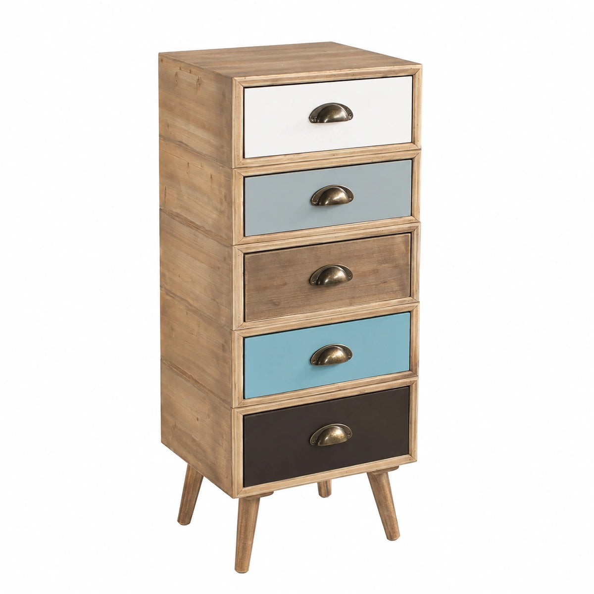 Milani casa Mobiletto 5 Cassetti 40 × 36,5 × 99 per Interno Camera Cameretta Salotto Ingresso Cucina