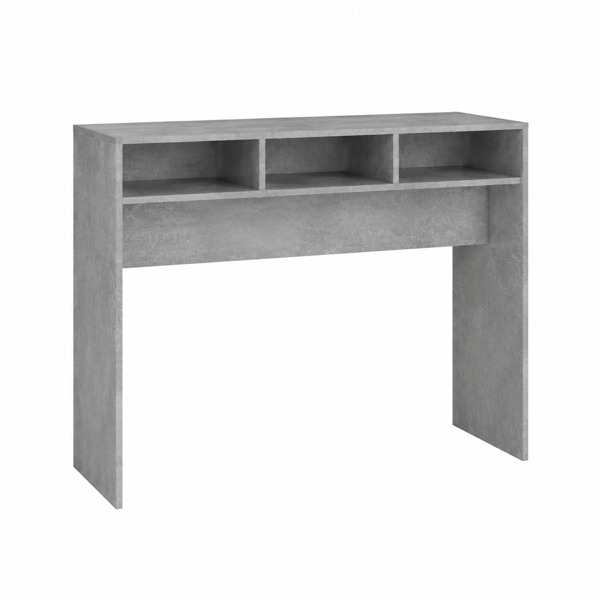 Tavolo consolle grigio cemento, 105 × 30 × 80 cm, tavolino d'appoggio per corridoio, soggiorno, ufficio