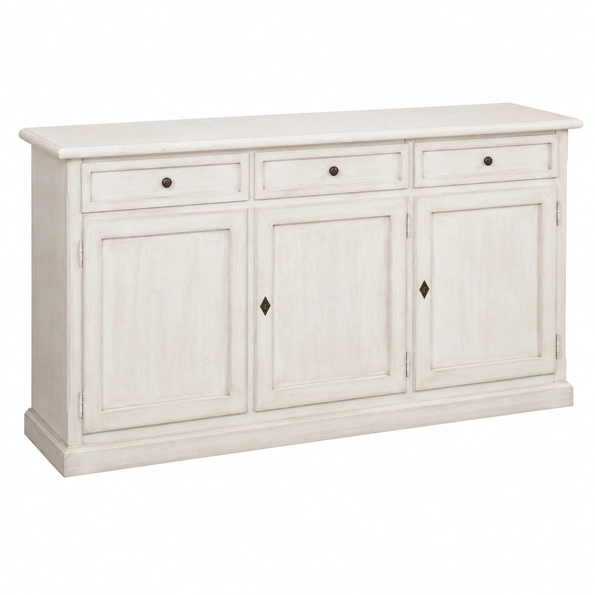 CREDENZA MADIA BUFFET IN LEGNO SHABBY CHIC 3 ANTE MOD MARTINI BIANCO ANTICATO