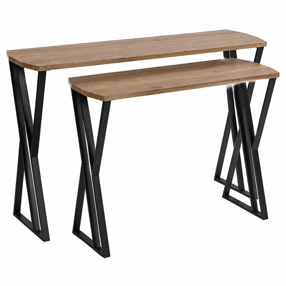Consolle Ingresso, Tavolo Consolle, Tavolino Ingresso, Tavolo Salotto, set di 2, Misure (A x L x l) 75 × 30 × 120 cm