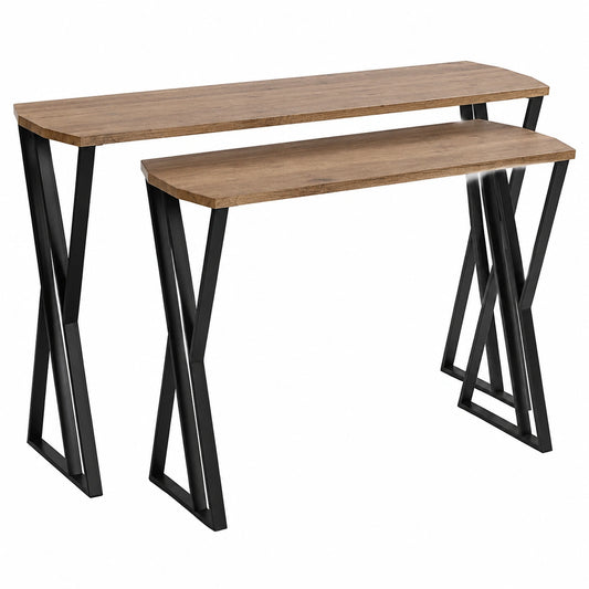 Consolle Ingresso, Tavolo Consolle, Tavolino Ingresso, Tavolo Salotto, set di 2, Misure (A x L x l) 75 × 30 × 120 cm
