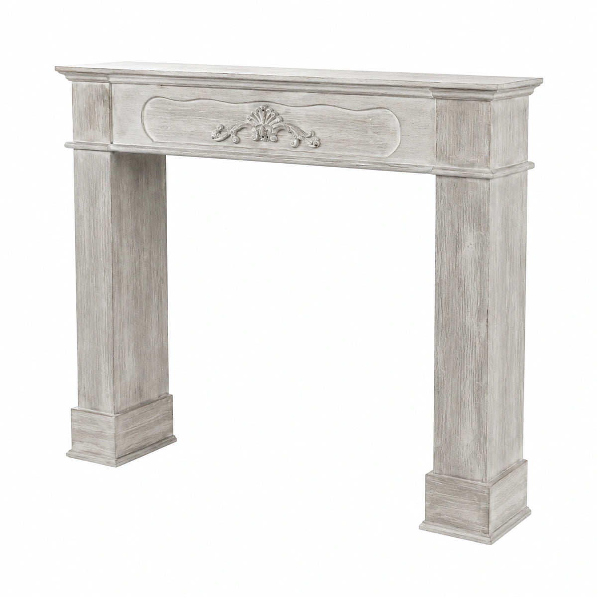 Casa Padrino Country Fireplace Surround Antique grigio marrone 108 × 23 x H. 98 cm - Fireplace Surround in Shabby Chic Look