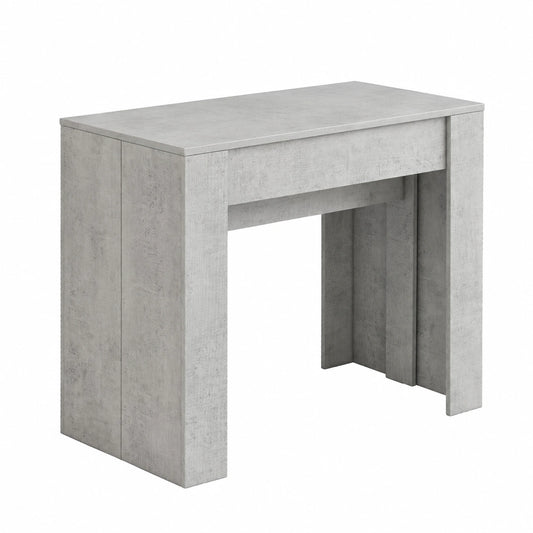 Consolle allungabile Maclodio, trasformabile in Tavolo da Pranzo, salvaspazio ed Estensibile Fino a 237 cm, 90-237 × 76,6 × 90 cm, Grigio